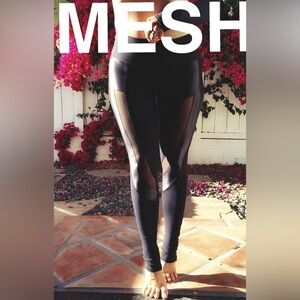 Mika Yoga Wear Stella Legging Black with mesh/sheen materials XS/S